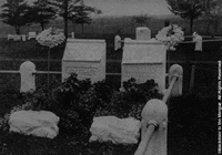 tombstones in graveyard